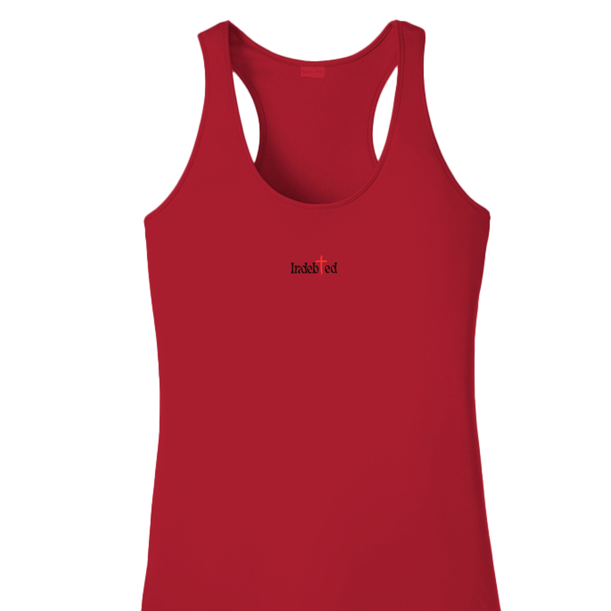 Indebted_Womens Racerback Tank